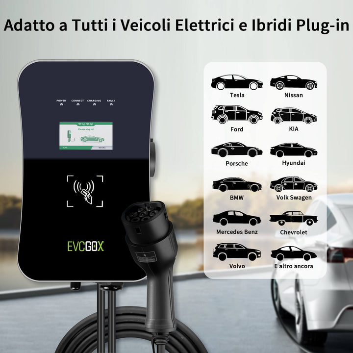 Caricatore per auto elettrica a muro o da pavimento