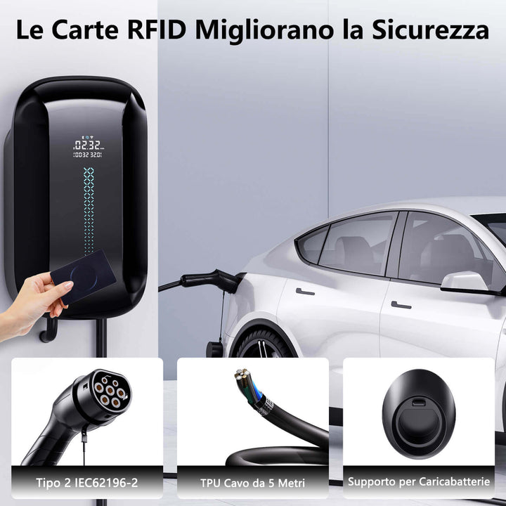 Colonnina di ricarica per auto elettrica plug-and-play